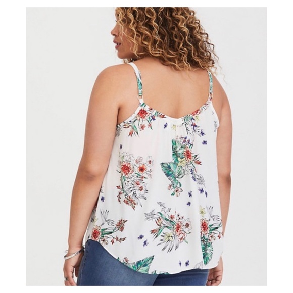 Torrid white floral button down cami - Picture 2 of 7